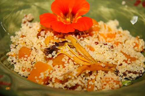 Couscous à la courge musquée (Butternut) aux tomates séchées et parmesan