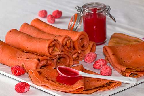 Crêpes aux pralines roses