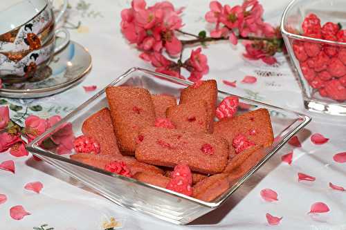 Financiers aux pralines roses