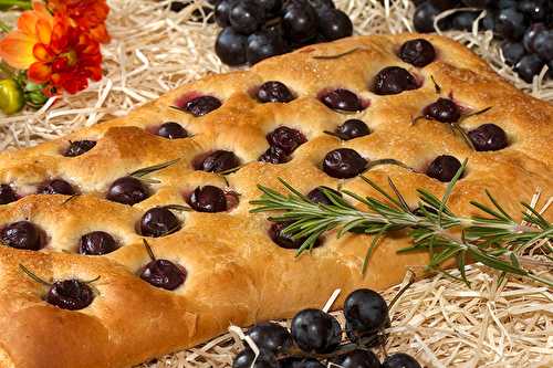 Focaccia aux raisins ou schiacciata con l’uva