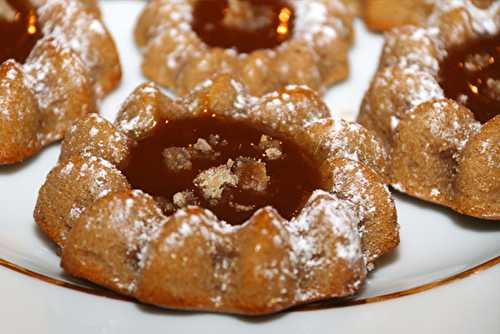 Fondants crème de marrons, caramel au beurre salé et éclats de marrons glacés