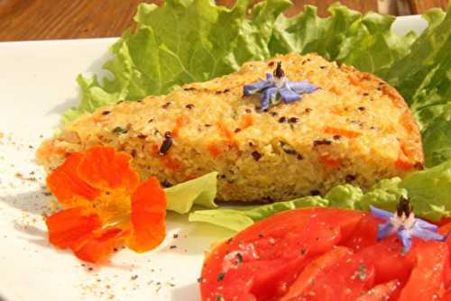 Galette de quinoa à la julienne de légumes