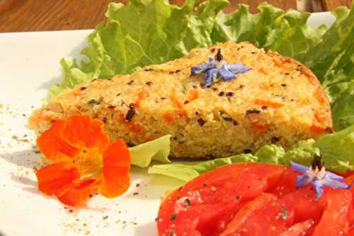 Galette de quinoa à la julienne de légumes