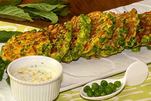 Galettes aux petits pois menthe et feta