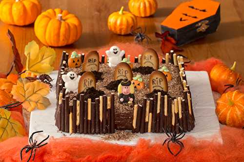 Gâteau cimetière d'Halloween