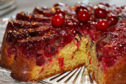 Gâteau comme une tatin aux canneberges