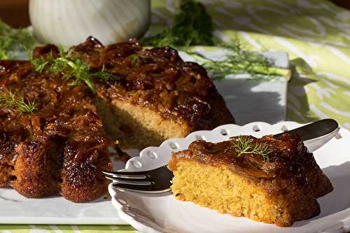 Gâteau renversé au fenouil