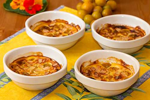 Gratin de mirabelles aux amandes