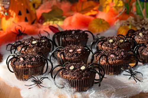 Muffins araignées pour Halloween