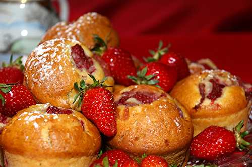 Muffins aux fraises