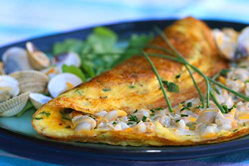 Omelette aux coques