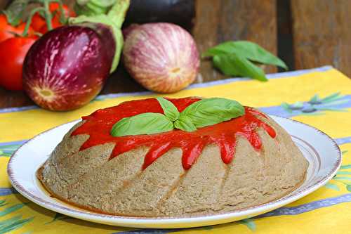 Papeton d’aubergines et son coulis de tomates