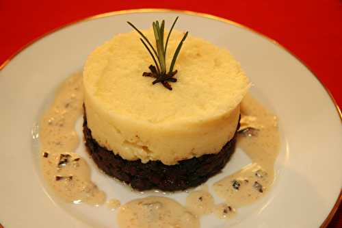 Parmentier de boudin noir et panais