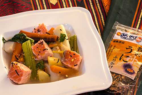 Pot-au-feu de saumon aux épices japonaises