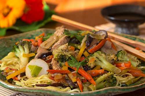 Poulet mariné et Wok de légumes