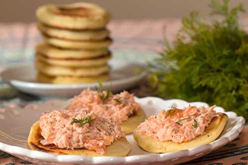 Rillettes aux deux saumons et Blinis