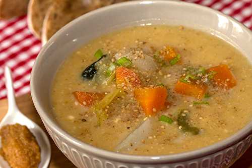 Soupe paysanne à la crème de miso