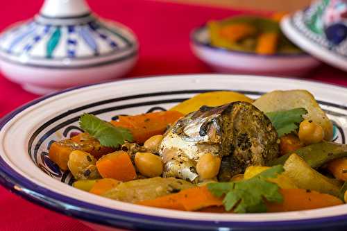 Tajine de maquereaux aux légumes