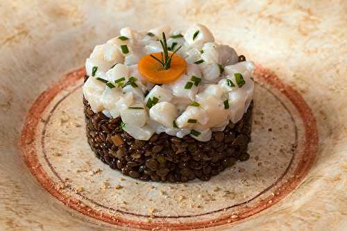 Tartare de Noix de St-Jacques et lentilles