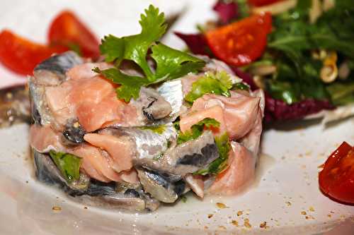 Tartare de sardines et saumon