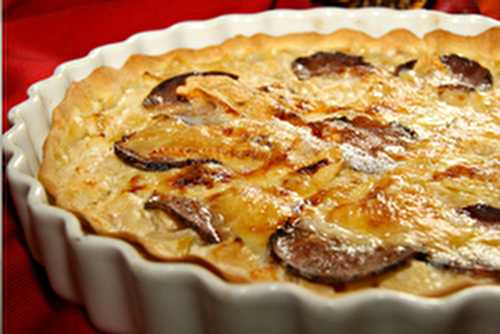 Tarte à l'andouille de Vire aux pommes et au camembert