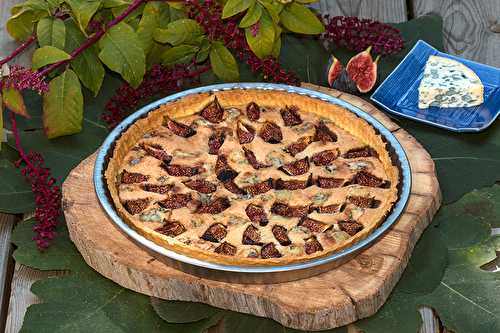 Tarte amandine aux figues et Fourme d'Ambert