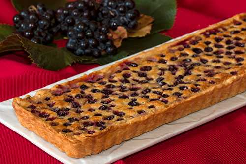 Tarte amandine aux raisins du Beaujolais