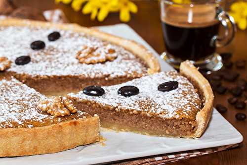 Tarte aux noix et au café