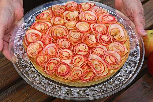 Tarte aux pommes comme un bouquet de roses