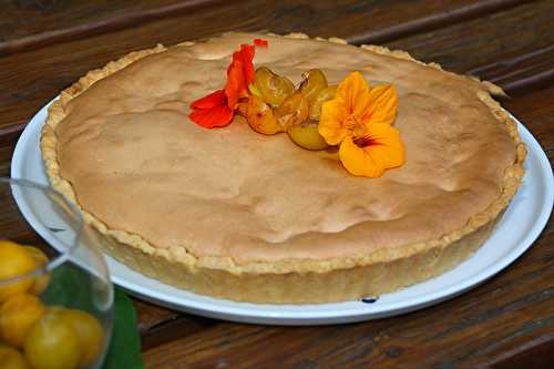 Tarte biscuitée aux mirabelles