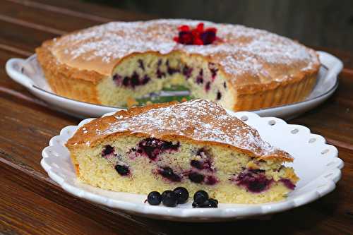 Tarte biscuitée aux myrtilles