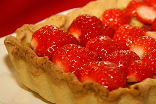 Tarte fraises et rhubarbe