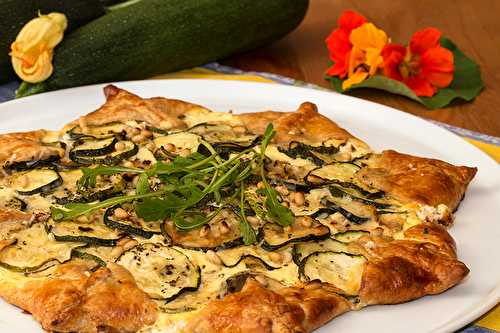 Tarte soleil à la ricotta et aux courgettes