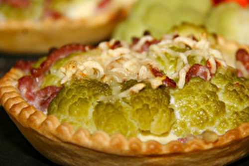 Tartelettes légères au chou fleur vert