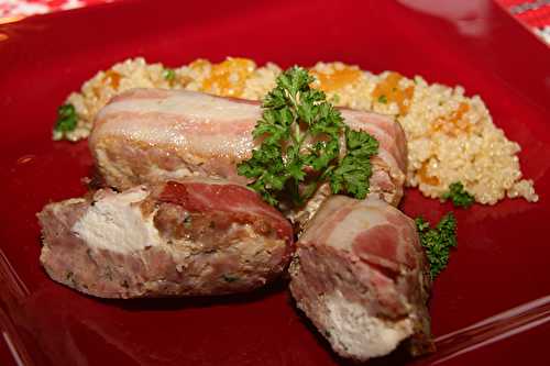 Terrines rustiques de poulet et salade de quinoa aux abricots secs