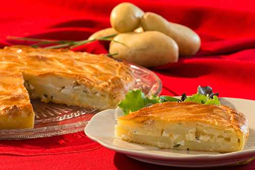 Tourte aux pommes de terre et Chavignol