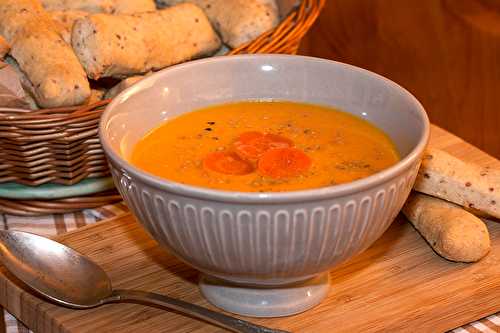 Velouté de carottes au gingembre et coco