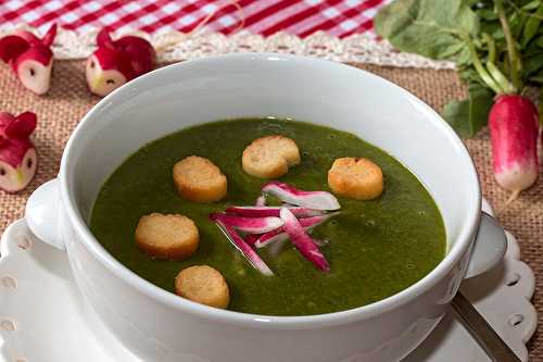 Velouté de fanes de radis