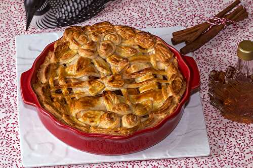 Tourte aux pommes, cannelle et sirop d'érable