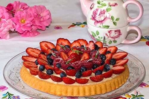 Tarte génoise aux fruits rouges