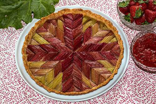 Tarte graphique à la rhubarbe