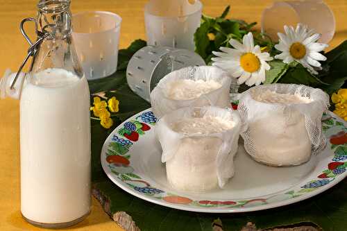 Petites faisselles au lait de chèvre