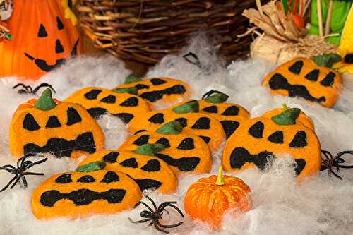 Biscuits citrouille pour Halloween