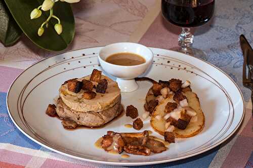 Tournedos de veau façon Rossini à la poire