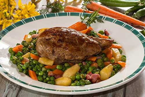 Poire de veau et ses légumes printaniers