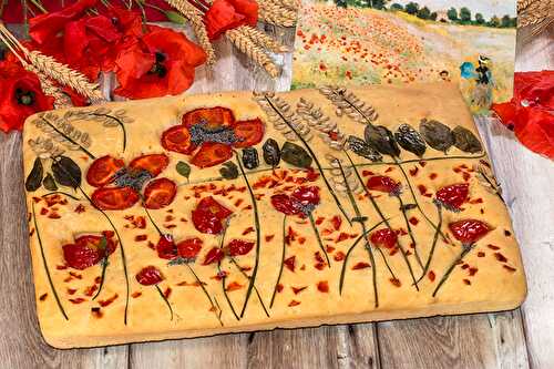 Focaccia fleurie : le champ de coquelicots, Claude Monet