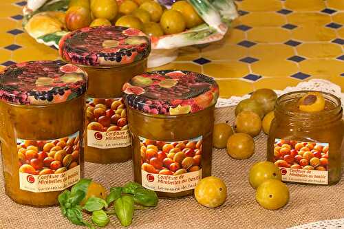 Confiture de mirabelles au basilic