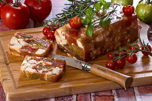 Terrine de poulet, tomates et feta