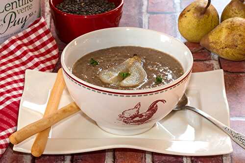 Velouté de lentilles aux poires