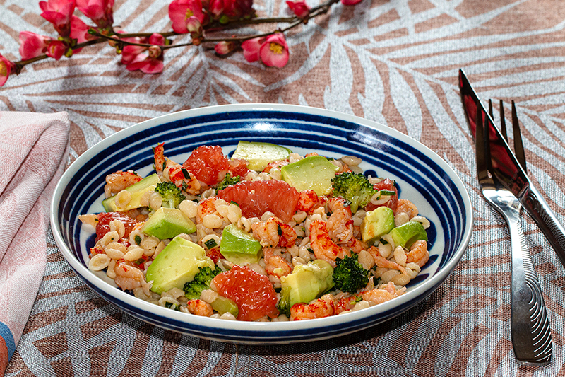 Salade d’écrevisses, pamplemousse et avocat